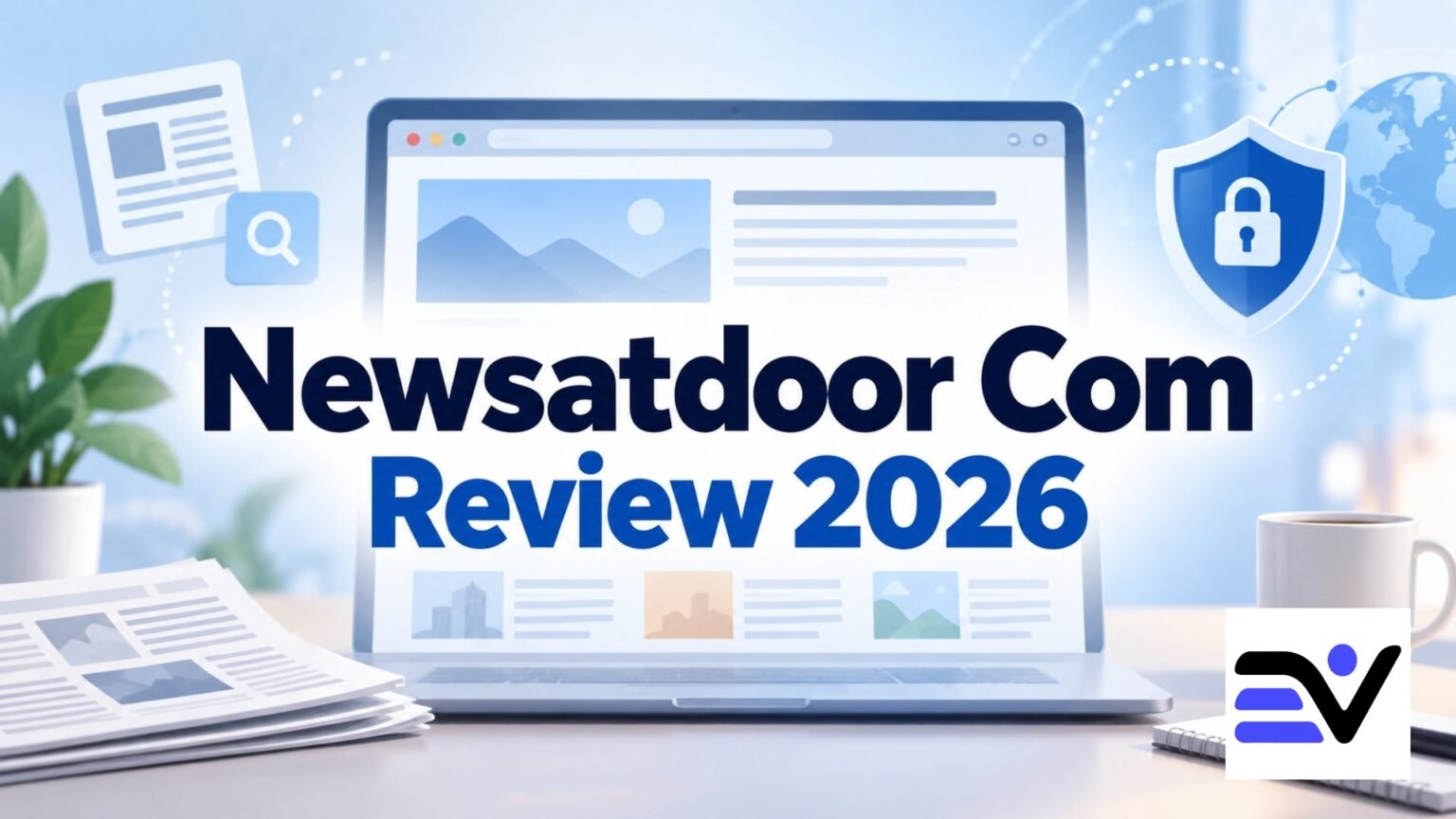 newsatdoor com review 2026 featured image with modern digital news and technology background